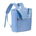 thumbnail image 1 of Mochila térmica enfriadora, suave, impermeable, para almacenar alimentos, bolsa aislante, mochila para el almuerzo, para senderismo, playa, pesca, picnic al aire libre Azul, 1 of 8