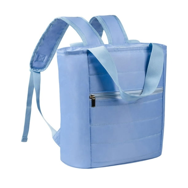 Mochila térmica enfriadora, suave, impermeable, para almacenar alimentos, bolsa aislante, mochila para el almuerzo, para senderismo, playa, pesca, picnic al aire libre Azul