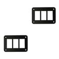 thumbnail image 4 of Riwesomey Panel de interruptores, interruptor basculante, carcasa de montaje en Panel, marco de aluminio para coche, motocicleta, barco, 3 agujeros No.03 2piezas Riwesomey CBP096240, 4 of 6