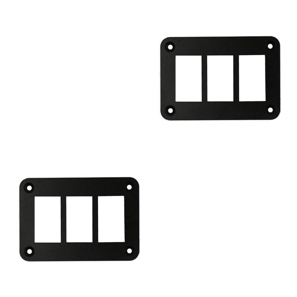 sweethay Panel de interruptores, interruptor basculante, carcasa de montaje en Panel, marco de aluminio para coche, motocicleta, barco, orificio único No.03 2piezas sweethay CBP096240