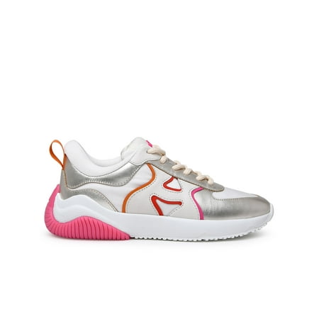 

Hogan Woman H597 Silver Leather Sneakers