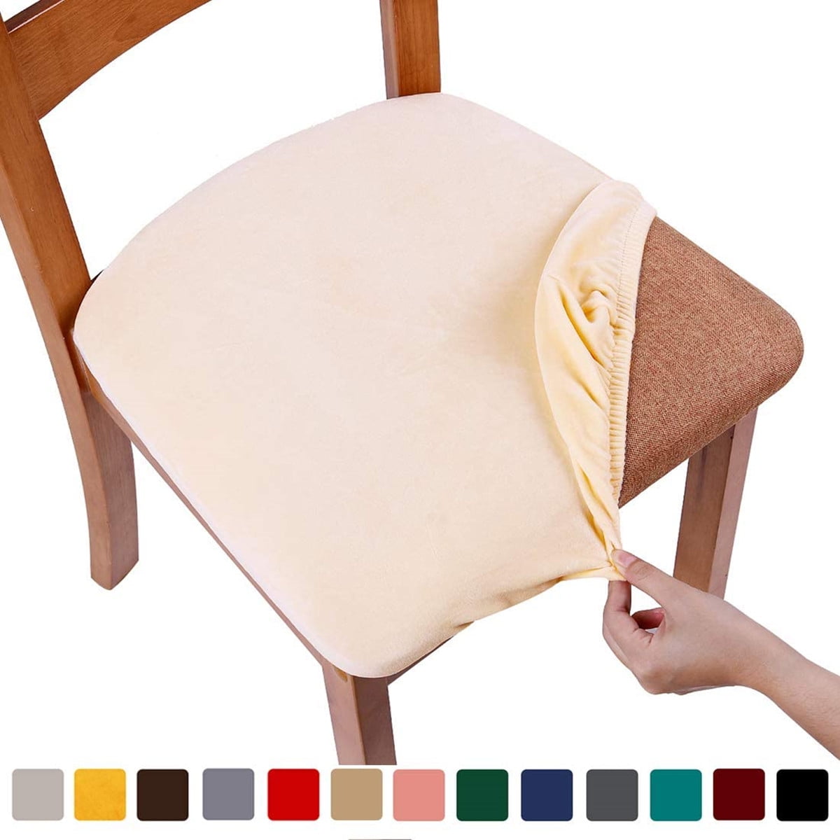 Dining Chair Seat Covers, Stretch Fitted Dining Room Upholstered Chair