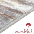 thumbnail image 4 of iOhouze Washable Entryway Rugs 3x5 Modern Abstract Non slip Area Rug Soft Low Pile Print Distressed Abstract Carpet for Bedroom Living Room Kithen Bedroom, Multi-grey/Orange, 4 of 8