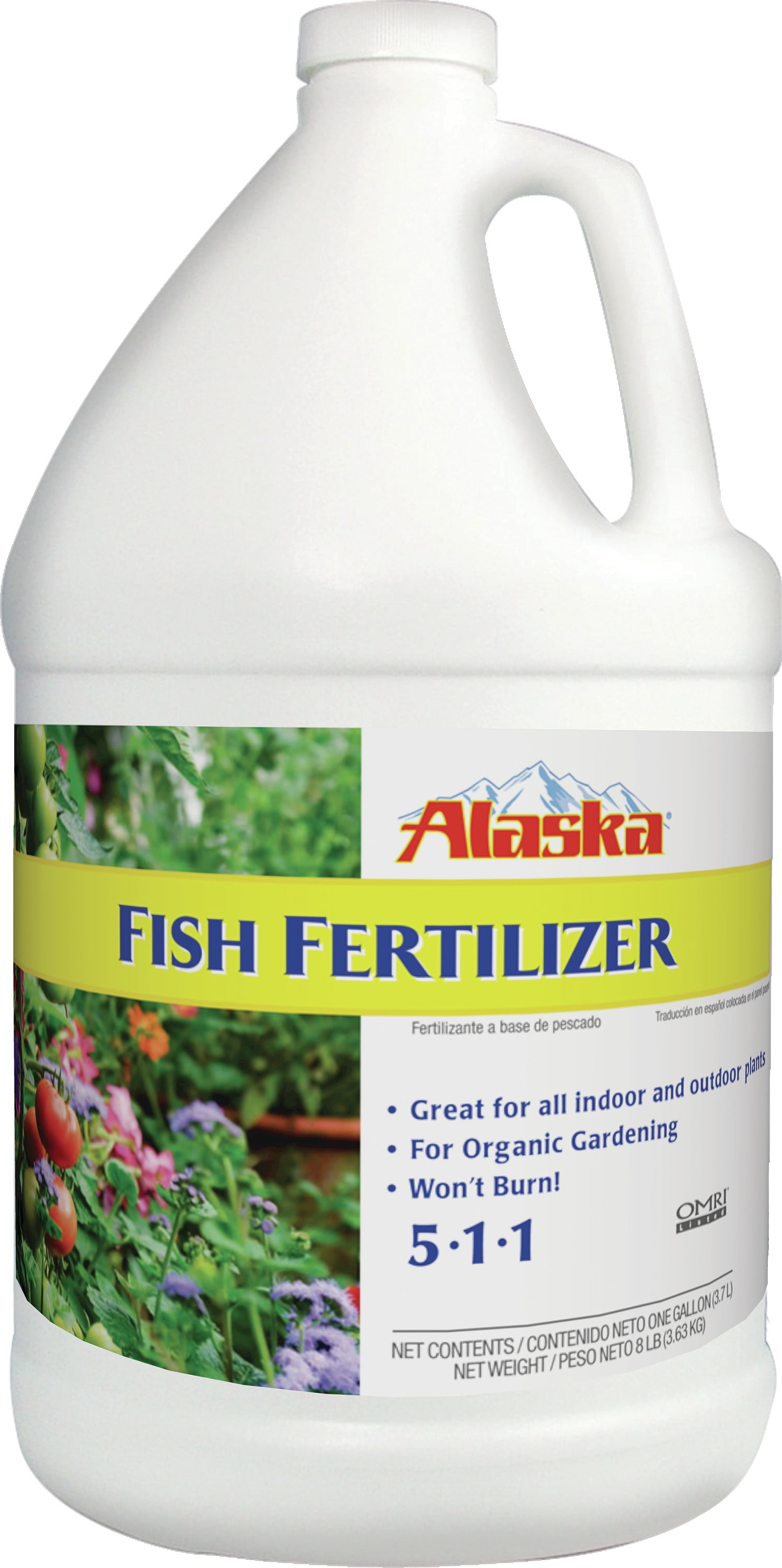 Alaska Fish Emulsion Fertilizer and Plant Food, 1 Gallon