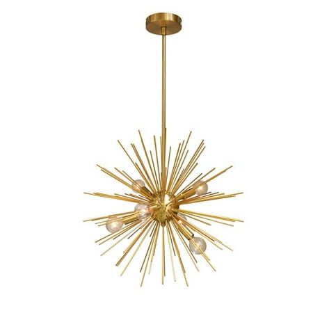 

6 Light Pendant Gold & Vintage Bronze Finish