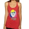 thumbnail image 1 of Funny Lion Tiger King Hey All You Cool Cats and Kittens | Womens Animal Lover Premium Tri-Blend Racerback Tank Top, Vintage Red, Medium, 1 of 3
