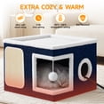 Heated Cat House,Heated Cat Bed wtih 9 Level Temperature and Timer ...