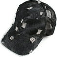 thumbnail image 2 of LAICAIW Ponytail Baseball Cap Messy High Bun Adjustable Mesh Trucker Sun Hat for Women, 2 of 5