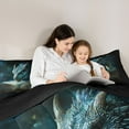 thumbnail image 4 of Feelyou Magical Dragon Twin Bedding Sets 7-Piece, 3D Animal Print Bedding Comforter Set, Teens Kids Boys Girls Reversible Sheet Sets, Luxury Bedroom Decor, 4 of 7