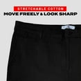 thumbnail image 6 of Access Men's Basic Casual Uniform Comfort Stretch Chino Pants (Black, 28x30), 6 of 8