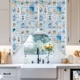 thumbnail image 2 of Swag Curtain Valances Anchor Marine Life Swag Valances for Kitchen Windows Ocean Beach Blue Plaid Short Topper Curtains Valance Tier Pair for Kitchen Bedroom Living Room Bathroom 28"x36", 2 of 8