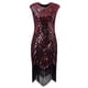 thumbnail image 4 of Vestido vintage con lentejuelas y borlas para mujer de los años 20 - Disfraz gótico de fiesta para tallas grandes - Ropa sexy y casual para salir por la noche, 4 of 4