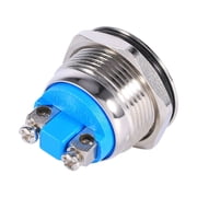 Silver 12V DC Waterproof Metal Circle Push Button Momentary Horn Switch Car/Boat