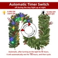 thumbnail image 4 of Christmas Garland with Lights 9FT, Lighted Christmas Garland Battery Powered 8 Lighting Modes, 50 LED Lights Christmas Garland, Red Berry, Christmas Pine Cone, for Stairs, Front Door, Christmas Decor, 4 of 9