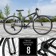 Hyper Bicycles 700c Urban Hybrid Bike, Adults Ages 14+, Gray