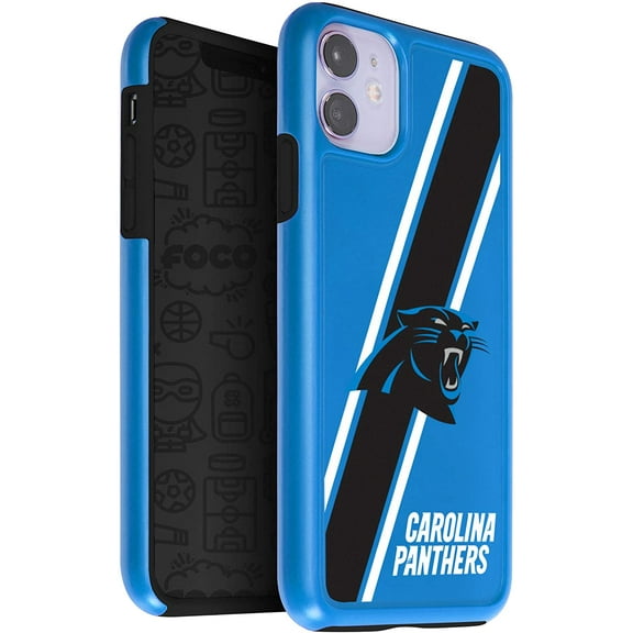FOCO NFL Carolina Panthers Dual Hybrid Case for iPhone 11 & XR (6.1")