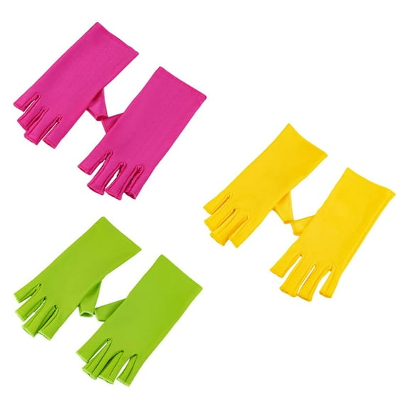 3 Pairs UV Glove for Gel Nail Lamp Professional UV Protection Gloves for Manicures Nail Art Skin Care Fingerless Anti UV Sun Glove