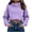 Purple, variant on LEKWK Cropped Hoodie Women Long Sleeve Warm Athletic Sweatshirts with Pocket Relaxed Fit Fall Winter Activewear for Casual Everyday Workout Gym