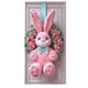 thumbnail image 1 of Cubierta de puerta de bienvenida de conejo, decoración de fondo de puerta de Feliz Pascua rosa, letrero de bienvenida para puerta de entrada de Pascua para recuerdos de fiesta de Feliz Pascua, 1 of 9