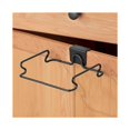 thumbnail image 3 of mDesign Metal Over Cabinet Door Trash, Recycled Shopping Bag Holder Rack - Black, 3 of 7