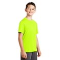 thumbnail image 4 of Sport-Tek Long Sleeve Fan Favorite V-Neck Tee (YST320) Neon Yellow, XL, 4 of 6