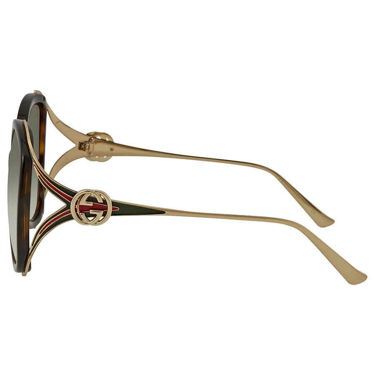 Gucci Oval Havana Sunglasses GG0226S 003 56 Eyewear Shape  display picture 3