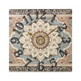 thumbnail image 5 of Pattern Boho Bohomia Wall Clock Square Silent Non Ticking Battery Operated Clock for Home Bathroom Kitchen Bedroom Living Room, 5 of 8