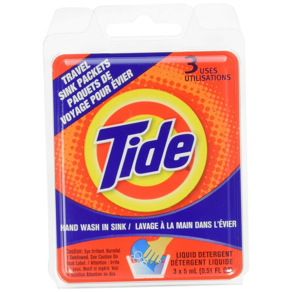Tide Travel Sink Packets (6), Each Tablets Size 051oz