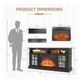 thumbnail image 3 of Fireplace TV Stand with 24" Fireplace for TVs up to 65 inches, UHOMEPRO Modern Electric Fireplace TV Stand Entertainment Center with Virtual Flame for Living Room or Bedroom, Black, 3 of 12