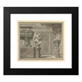 thumbnail image 2 of Workshop of Gilles-Marie Oppenord 17x15 Black Modern Framed Museum Art Print Titled - Classical Scene with a Tomb and Flaming Brazier (ca. 1700-1710), 2 of 5