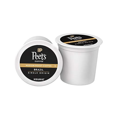 Peet's Coffee Medium Roast Single Serve K-Cup Coffee Pods, Single Origin Brazil, 16 Count