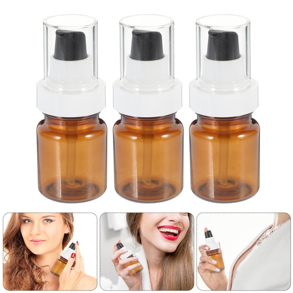 3pcs 60ml Empty Pump Bottles Essential Oil Essence Dispensers Lotion Vials Makeup Stroage Bottles