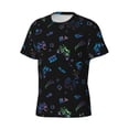 thumbnail image 5 of Vsdgher Gamepads Print Men's Dry Fit Mesh Athletic Shirts Moisture Wicking Tennis T-Shirt Tops, 5 of 9