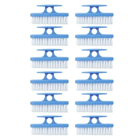 

Superio Blue Nail Brush Cleaner with Handle 12 Pack - Durable Brush Scrubber To Clean Toes Fingernails Hand Scrubber All Surface Cleaning Heavy Duty Scrub Brush Stiff Bristles Easy To Hold