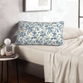 thumbnail image 6 of Naloa Vintage Blue Floral Pillowcase, Throw Pillowcase, Wrinkle-Free, Stain-Resistant with Hidden Zipper for Bedroom Sofa-14"x20", 6 of 6