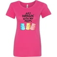thumbnail image 3 of Inktastic Easter Just Hangin' with My Peeps Women's T-Shirt, 3 of 5
