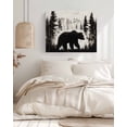 thumbnail image 3 of Rustic Bear Wall Art for Living Room,Canvas Picture Wall Decor for Bathroom Bedroom,Vintage Country Wildlife Forest Mountains Painting Artwork for Office Kitchen Hallway Dining Room Decor 20"x24", 3 of 8