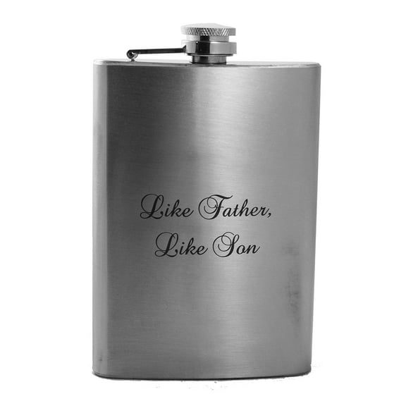 8oz Like Father Like Son Flask L1