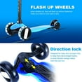 thumbnail image 6 of HighTech Mega GlideKick 3-Wheel Foldable Scooter With Lightup Wheels & Extendable T-Bar - Blue, 6 of 8