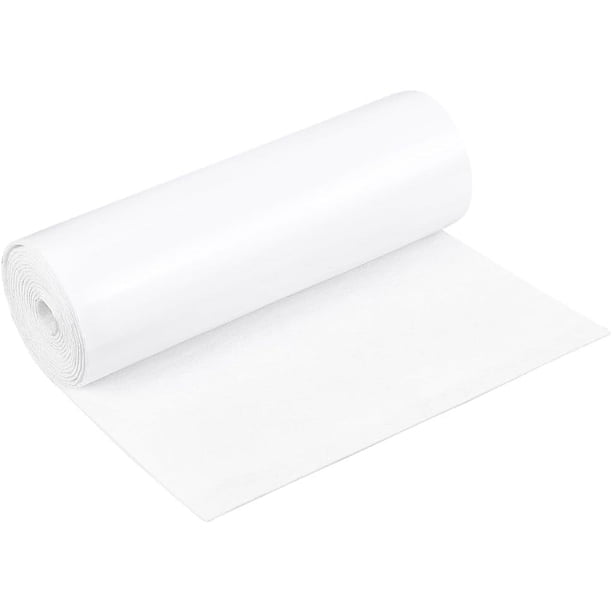 Rollo de fieltro autoadhesivo blanco de 118 x 11,8 pulgadas, revestimiento de tela de fieltro grande para estantes