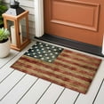 thumbnail image 5 of American Flag Area&nbsp;Rug 2x3ft Vintage Flag Pentagram Red Brown Stripe Non-Slip&nbsp;Washable Square&nbsp;Rugs Soft Felt Indoor Floor Mat for Bedroom Kitchen Living Room Bathroom, 5 of 9