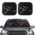 thumbnail image 2 of Naloa French Bulldog Print 2-Piece Windshield Sunshade,Foldable Car Front Window Sun Shades,for Most Sedans SUV Truck-Medium, 2 of 6