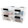 thumbnail image 2 of Caja de Almacenamiento de Plástico Paquete de 3, Organizadora Apilable con Broche, Contenedor de 7 Litros. Tapa Duradera e Ideal para Organizar Zapatos, Ropa y Juguetes (37x23x13 cm), 2 of 6