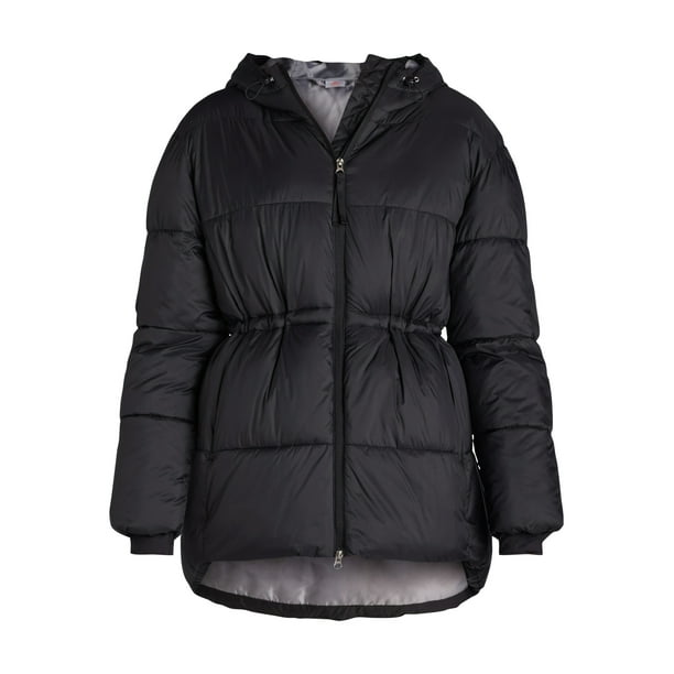 Ozark Trail Women's and Women's Plus Hooded Puffer Jacket, Mid