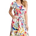 thumbnail image 5 of Flying Tomato Women's Bold Print One Shoulder Maxi Dress (S, Ivory), 5 of 5