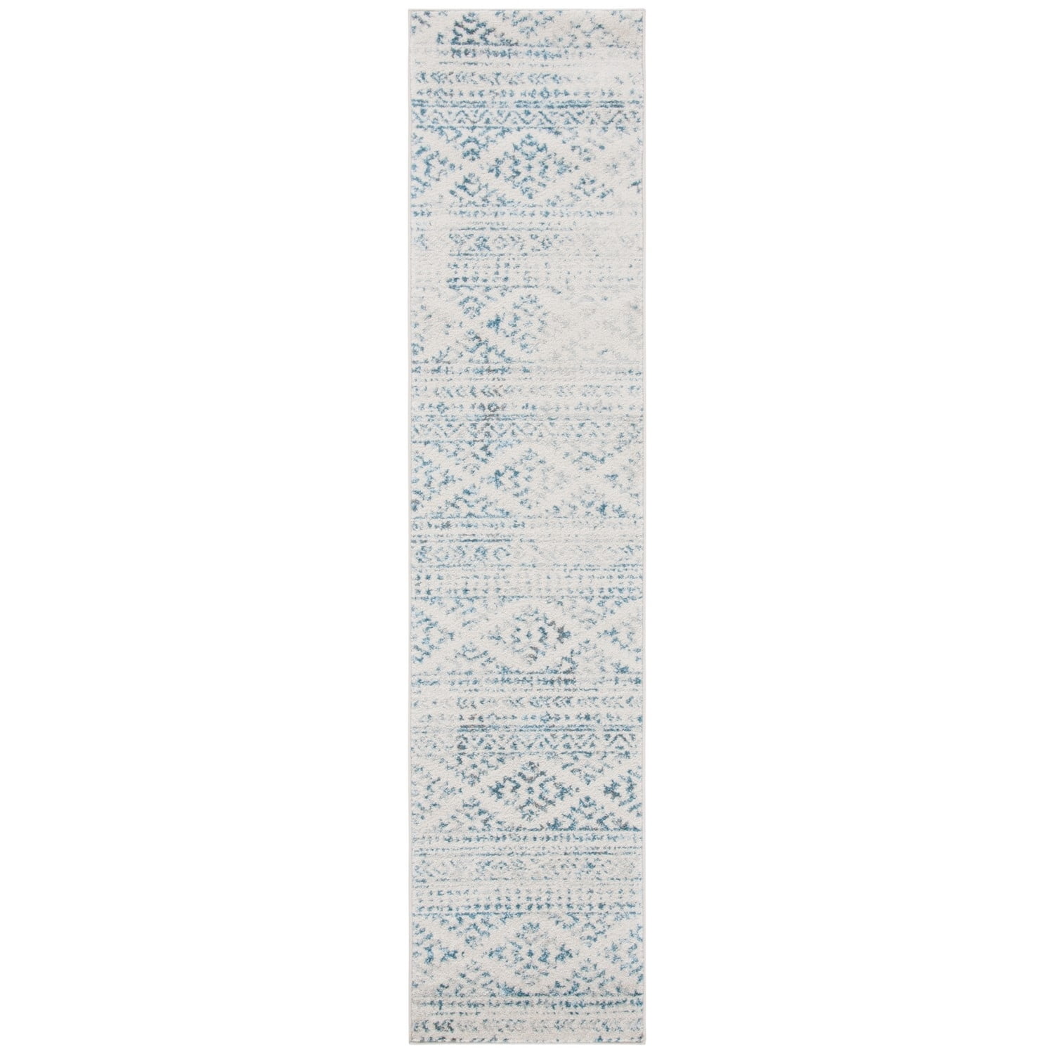 SAFAVIEH Tulum Lakisha Southwestern Area Rug, Ivory/Turquoise, 6'7" x 6'7" Round