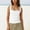 White, variant on Women Square Neck Sleeveless Double Layer Tight Tank Top For Women Padded Bra Camisole for Women with Support Womens plus Size Camisoles with Shelf Bra Camisole for Women with Shelf Bra Lace Trim Bra