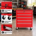 thumbnail image 5 of TacleeKii Heavy Duty Rolling Tool Chest with Wheels, 5 Drawer Metal Tool Storage Cabinet with Locking System, Portable Tool Cart Organizer for Garage Workshop, Red, 5 of 8