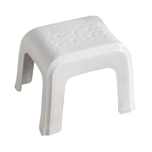 veasfak Step Stool Stable Lightweight Shower Stool for Bedside Living Room Apartment White