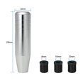 thumbnail image 4 of Silver 13cm Length Universal Aluminum Car Truck Racing Gear Shift Knob Stick With 3 Adapter, 4 of 5